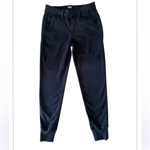 PAIGE Black Straight-leg Jogger Pants